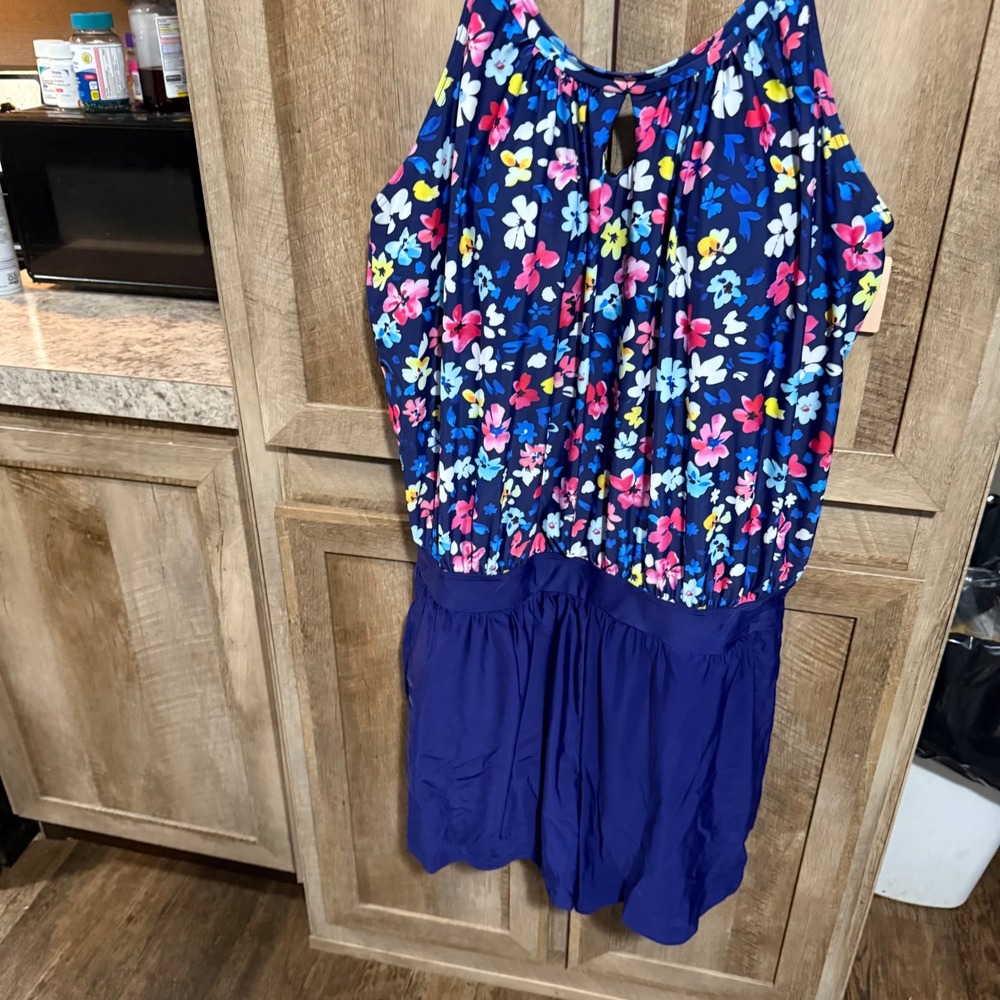 Floral Print Tankini Swimsuit Dress Plus‎ Size Swimdress Bathing Suit